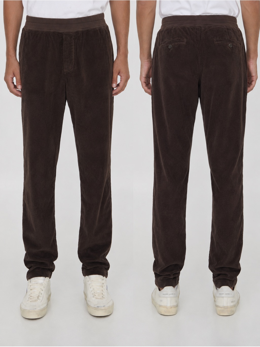 James Perse Corduroy Drawstring Pull On Pants Chocolate Brown Size 0 (Xs, 29x28)